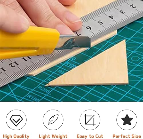 Miniatura 3 de kathson Paquete de 24 paneles de madera de tilo de 11.81 x 11.81 x 110 pulgadas, hojas finas de madera de balsa para manualidades, cuadrados sin