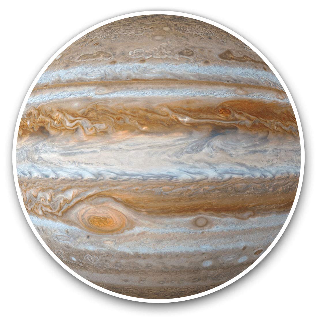 Destination Vinyl Ltd Amazing Jupiter Planet Space Nasa 8863 Vinyl Stickers (Set Of 2) 10Cm - Amazing Jupiter Planet Space Nasa Decals For Laptops,Tablets,Luggage,Scrap Booking,Fridges, 8863