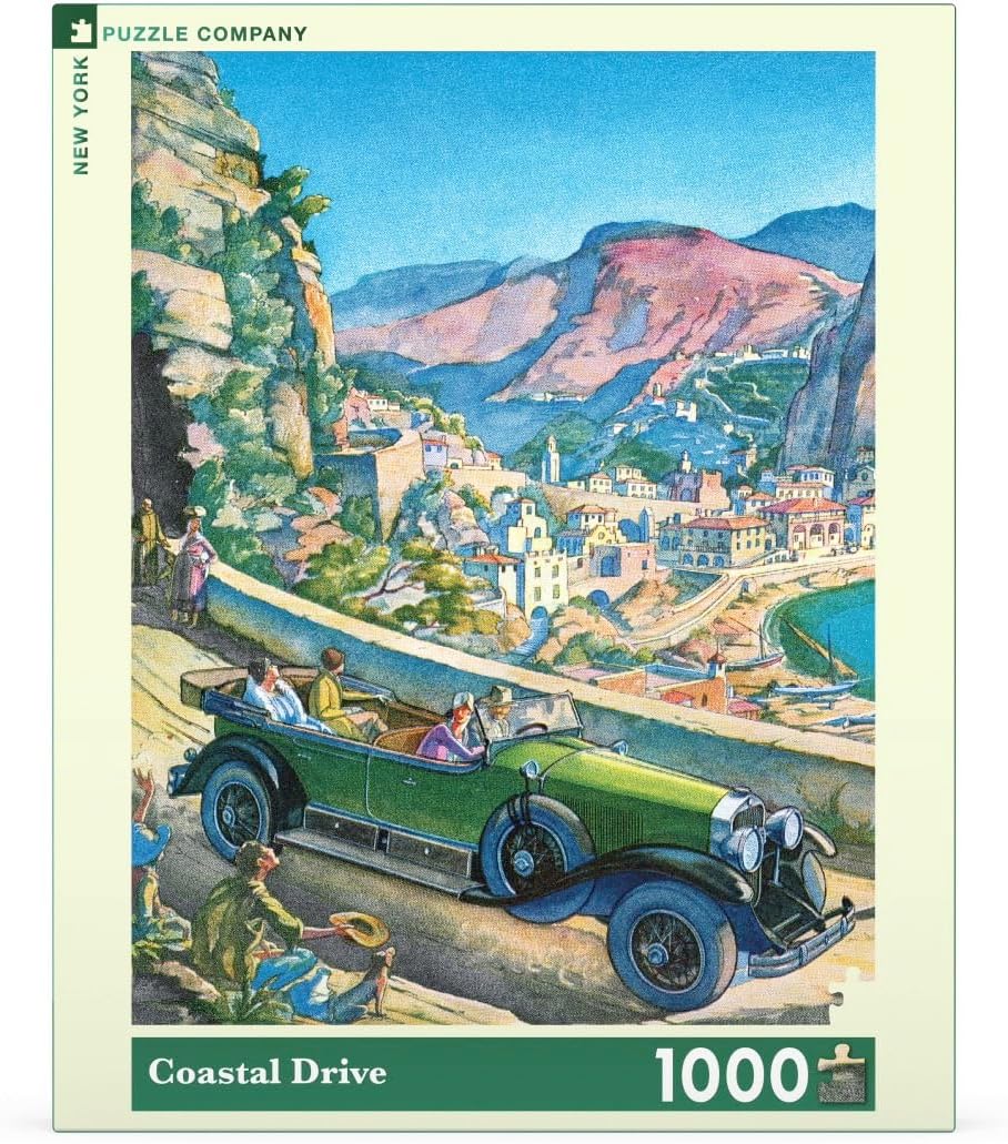 New York Puzzle Company - General Motors Coastal Drive - 1000 Piece Jigsaw Puzzle for Adults