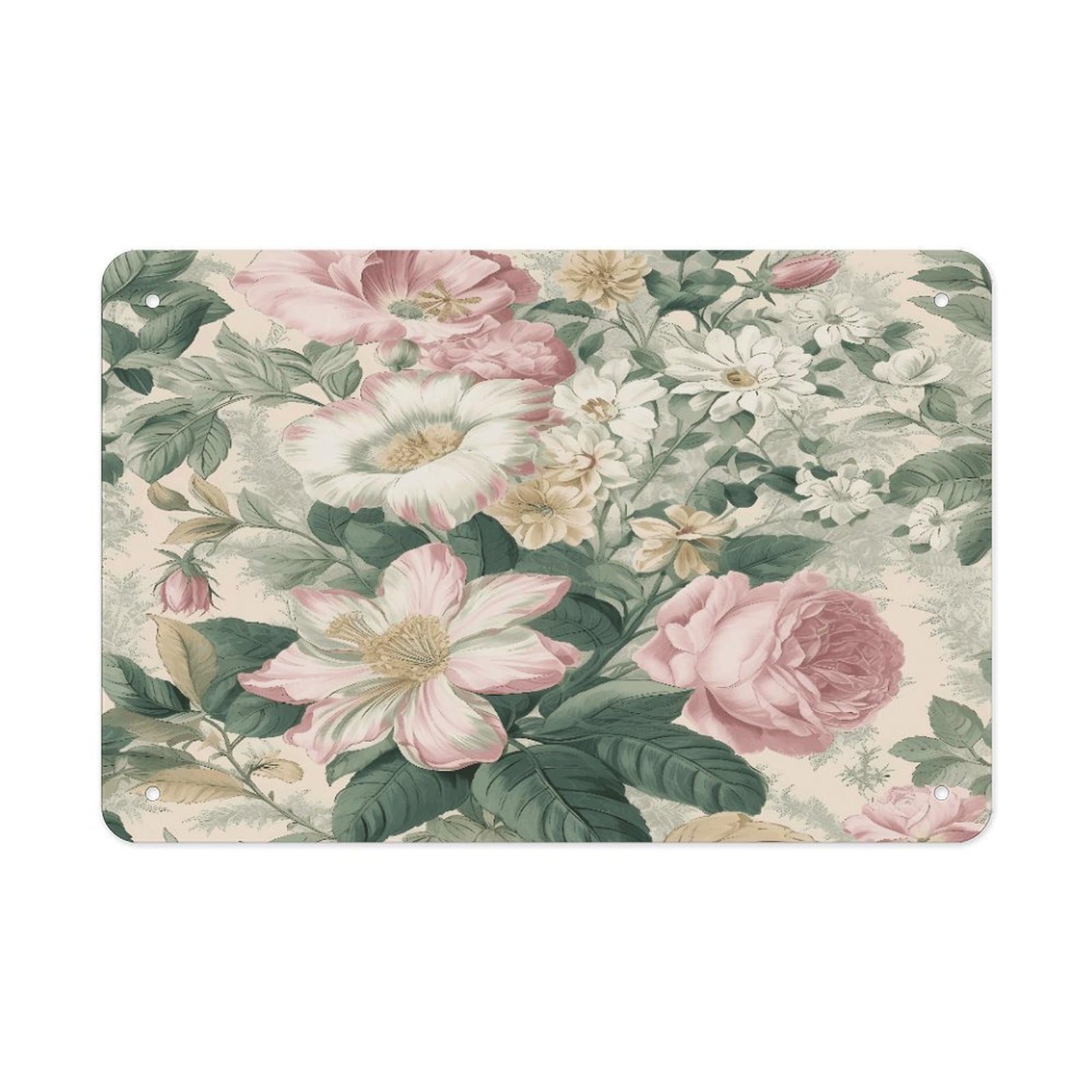 Fodpand Style Peach And White Wall Art Metal Signs Tin Sign