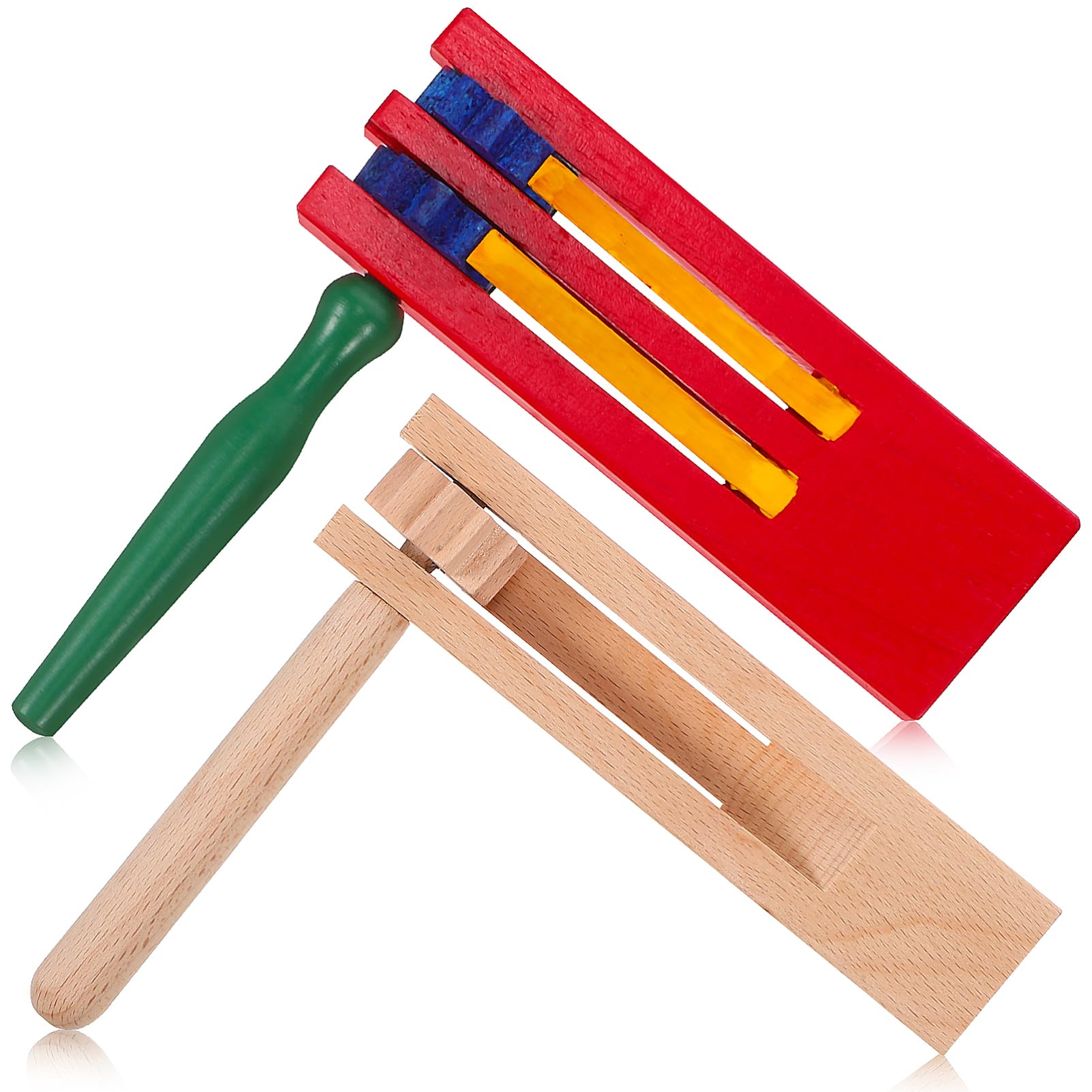 Abaodam 2pcs Wooden Spinning Ratchets Noise maker Handheld Soundboard Castanets Noise Making Wood Castanets To Rotate Traditional Toys Noise Ratchet for Games Parties