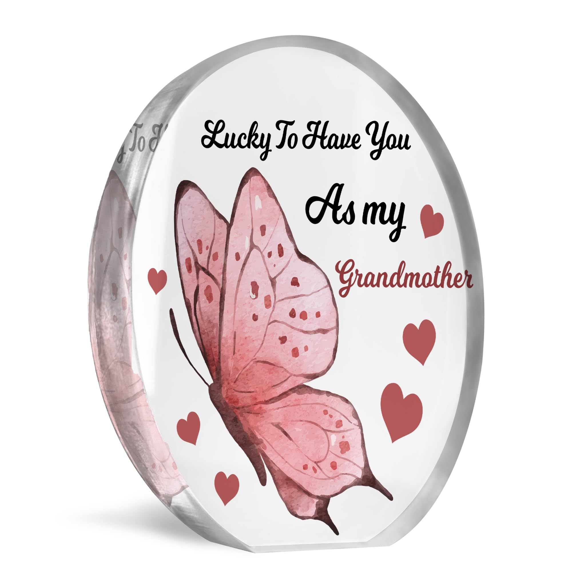 Red Ocean Lucky To Have You As My Grandmother, Gift For Grandma, Gifts From Grandchildren, Thank You Gift For Her, Grandma Birthday Gift, Grandma Gift For Christmas, Grandma Gifts, Grandma Plaque
