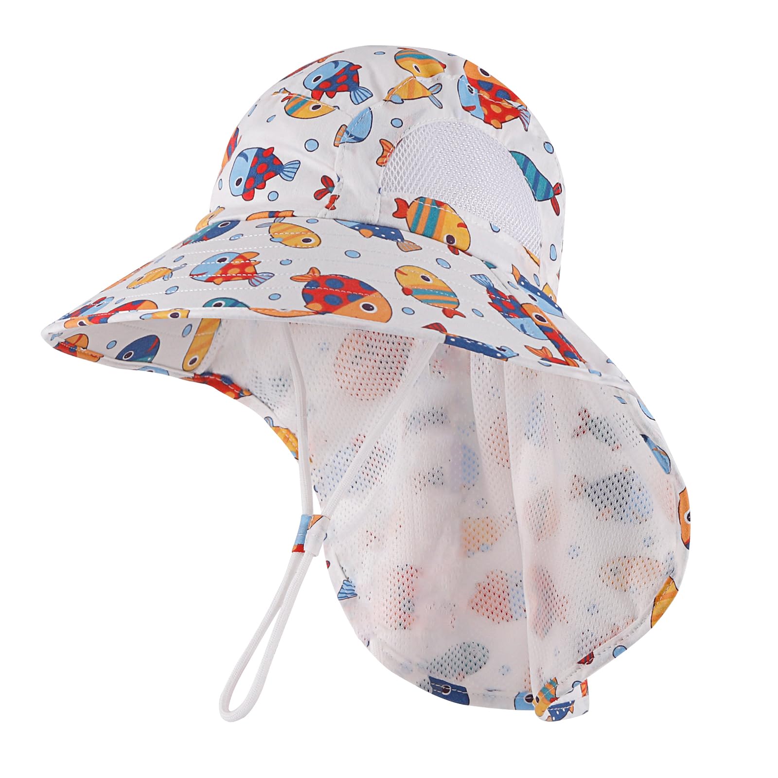 MK MATT KEELY Cappello da Sole Bambini con Visiera Estivo Protezione Nuca Cappellino con Tesa Larga per 2 a 8 Anni Ragazzi Ragazze