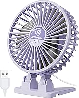 Vista 8 de JZCreater Ventilador de Escritorio USB, Mini Ventilador Portátil, Ventilador de Enfriamiento de Mesa de Escritorio de 3 Velocidades, Ventilador