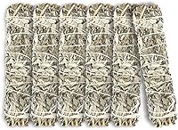 Vista 10 de ESPOIR & AMOUR Sabio blanco de 4 pulgadas – 3 barras de salvia espiritual para manchas, curación y ritual – Varillas de salvia atadas a mano