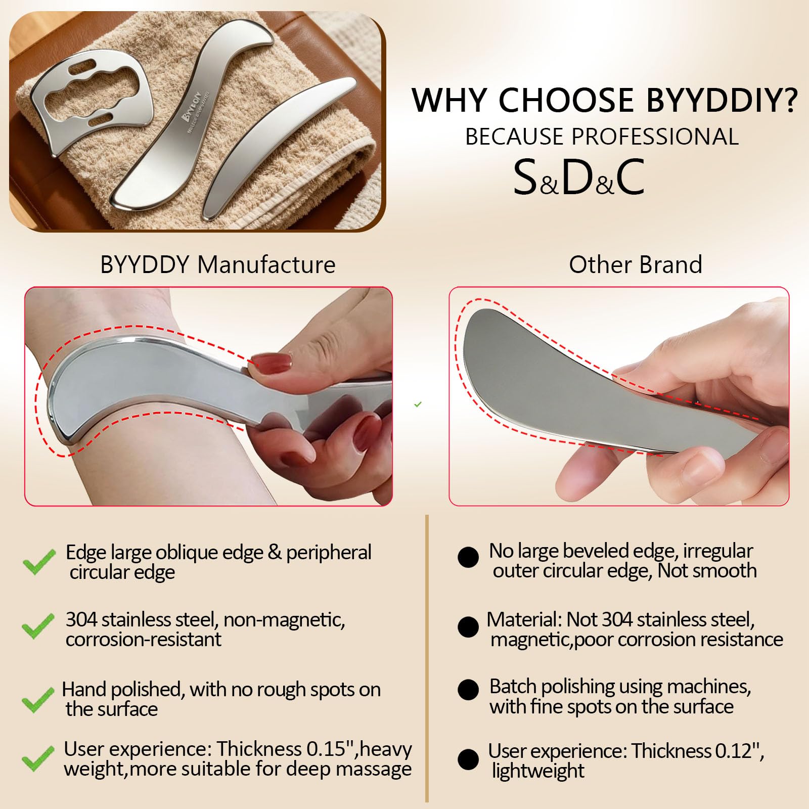 BYYDDIY Gua Sha Massage Tool detail view 1