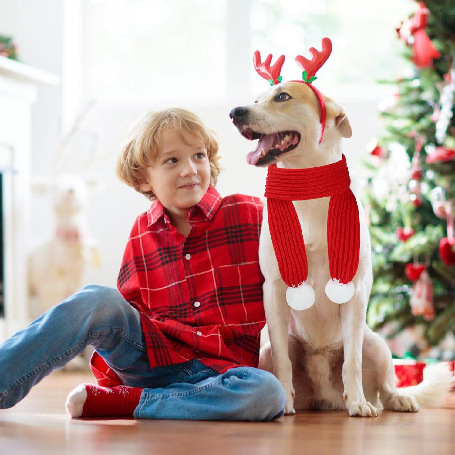 HYLYUN Christmas Pet Scarf 2 Pieces Knitted Pet Collar Winter Cat Neck Warmer Red Green Pet Scarf Puppy Cat Costume Accessories Mini Knitted Scarf for Small to Medium Sized Pets 7 71W9Mp+BSDL. AC SL1500