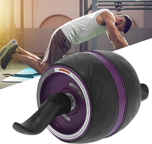 Miniatura 7 de Rueda de rodillo abdominal, equipo de entrenamiento silencioso para entrenamiento de gimnasio, rodamiento grueso, resistente, mango suave y cómodo,
