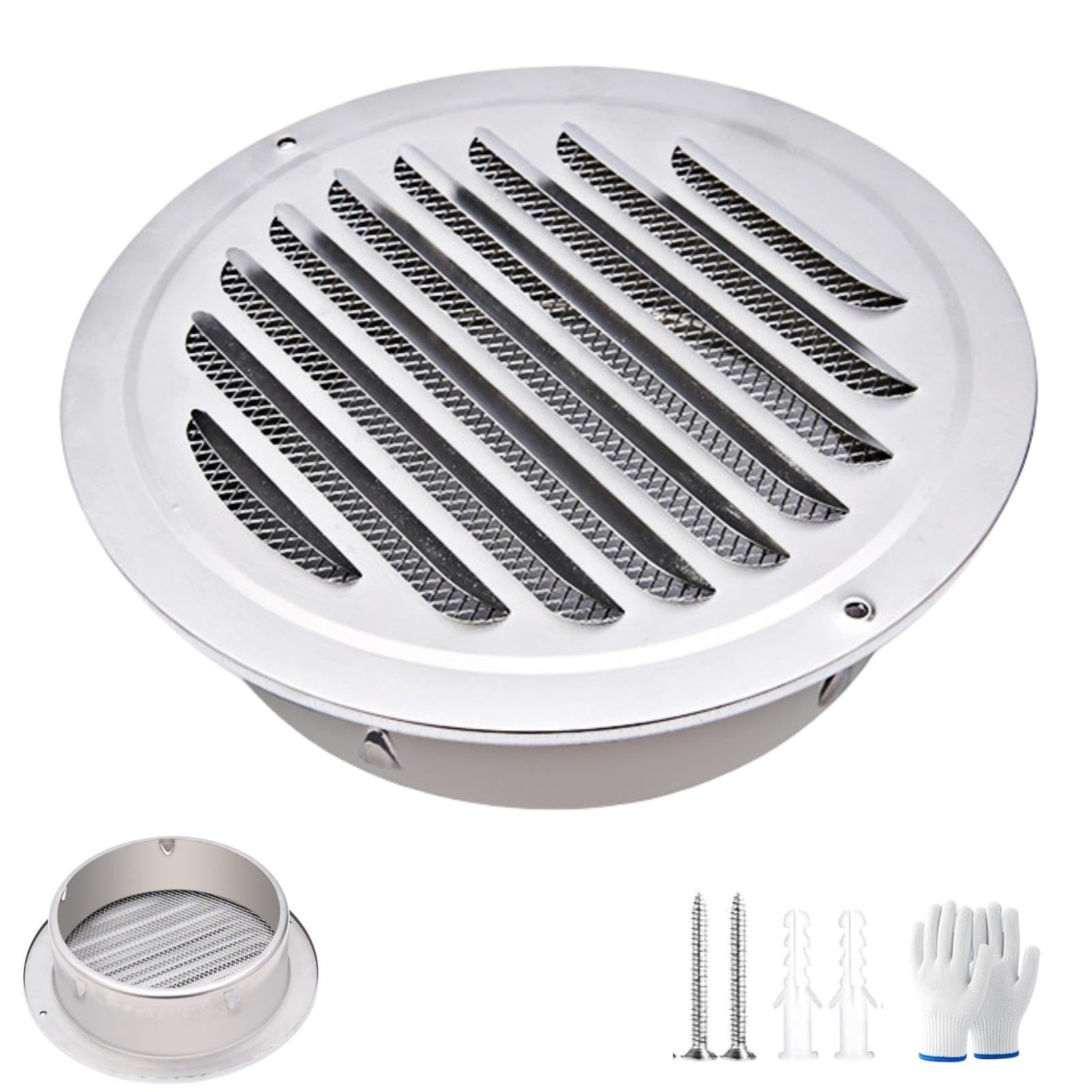 304 Stainless Steel Air Vent Cover, Flat Extractor Fan Wall Vent Grille