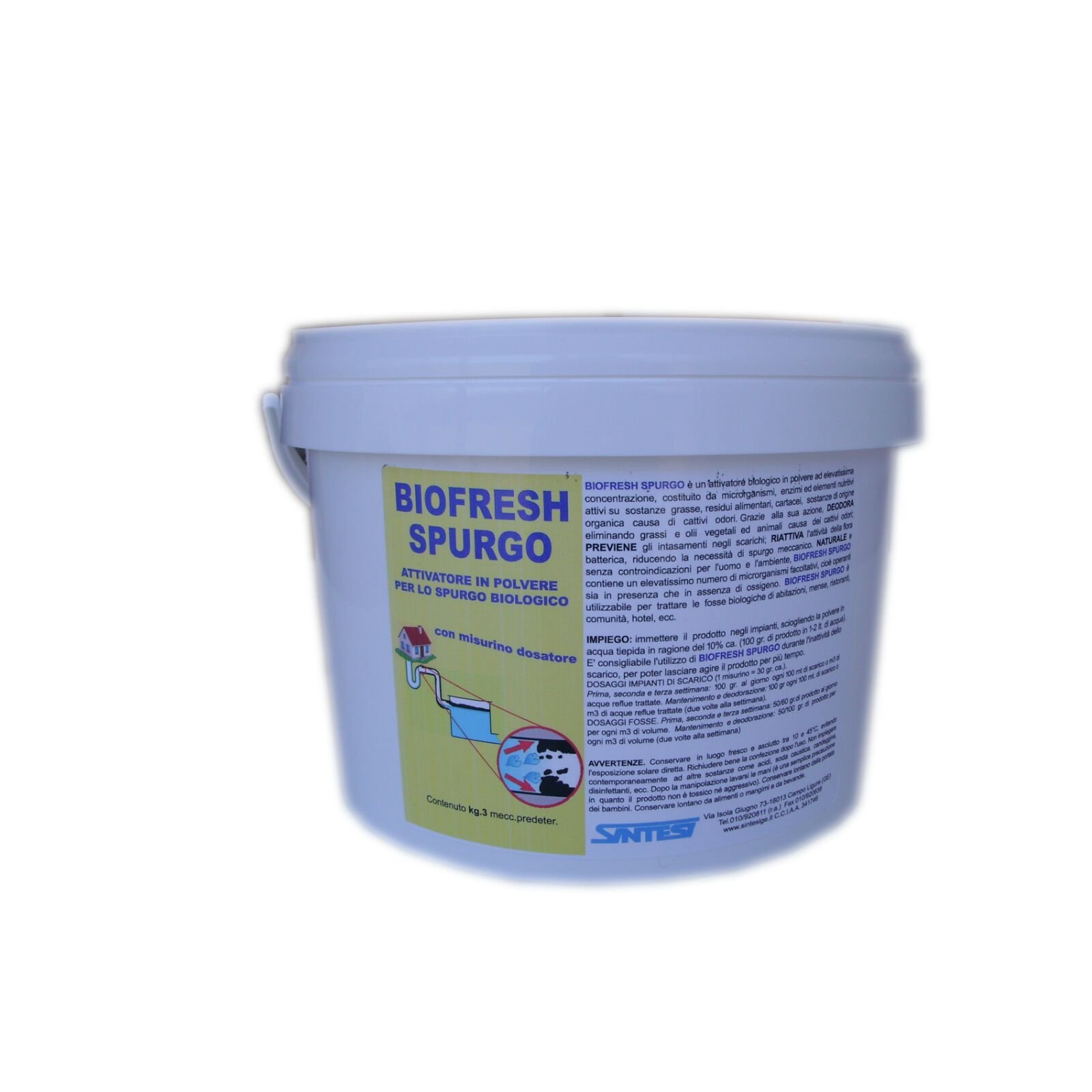 BIOFRESH SPURGO kg.3 attivatore per lo spurgo biologico