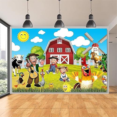 Miniatura 4 de Telones de fondo de fiesta temática Granja Bebé Fiesta de Cumpleaños Baby Shower Niños Fiesta de Cumpleaños Decoración Fotografía Fondo Accesorios A