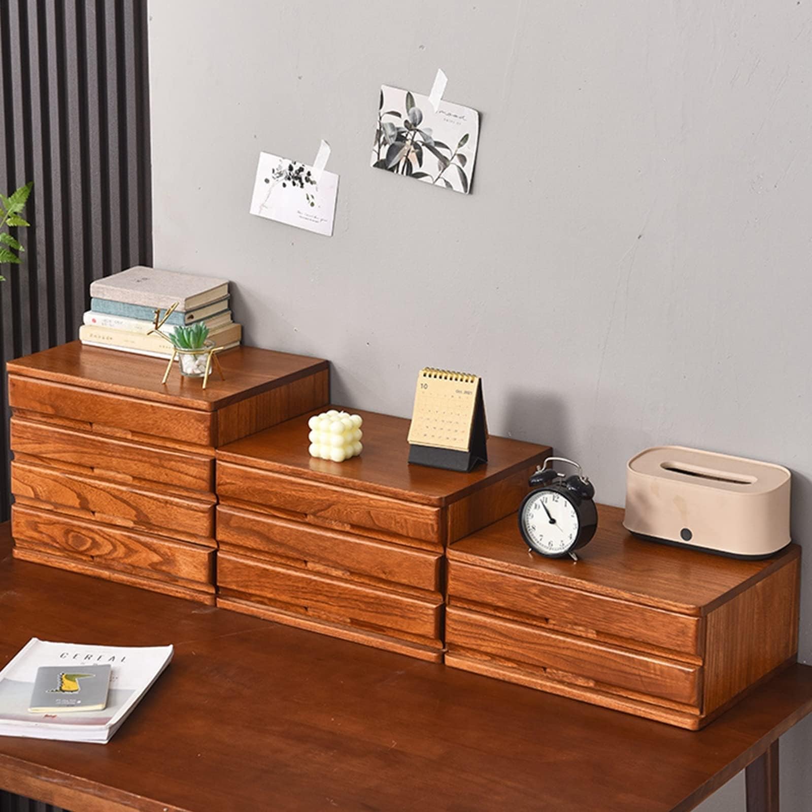 Este Organizador de Escritorio de Madera con cajones – Archivador Multicapa para Oficina, hogar o Escuela – Organizador de Escritorio Compacto y Elegante para Documentos, Suministros y Papel