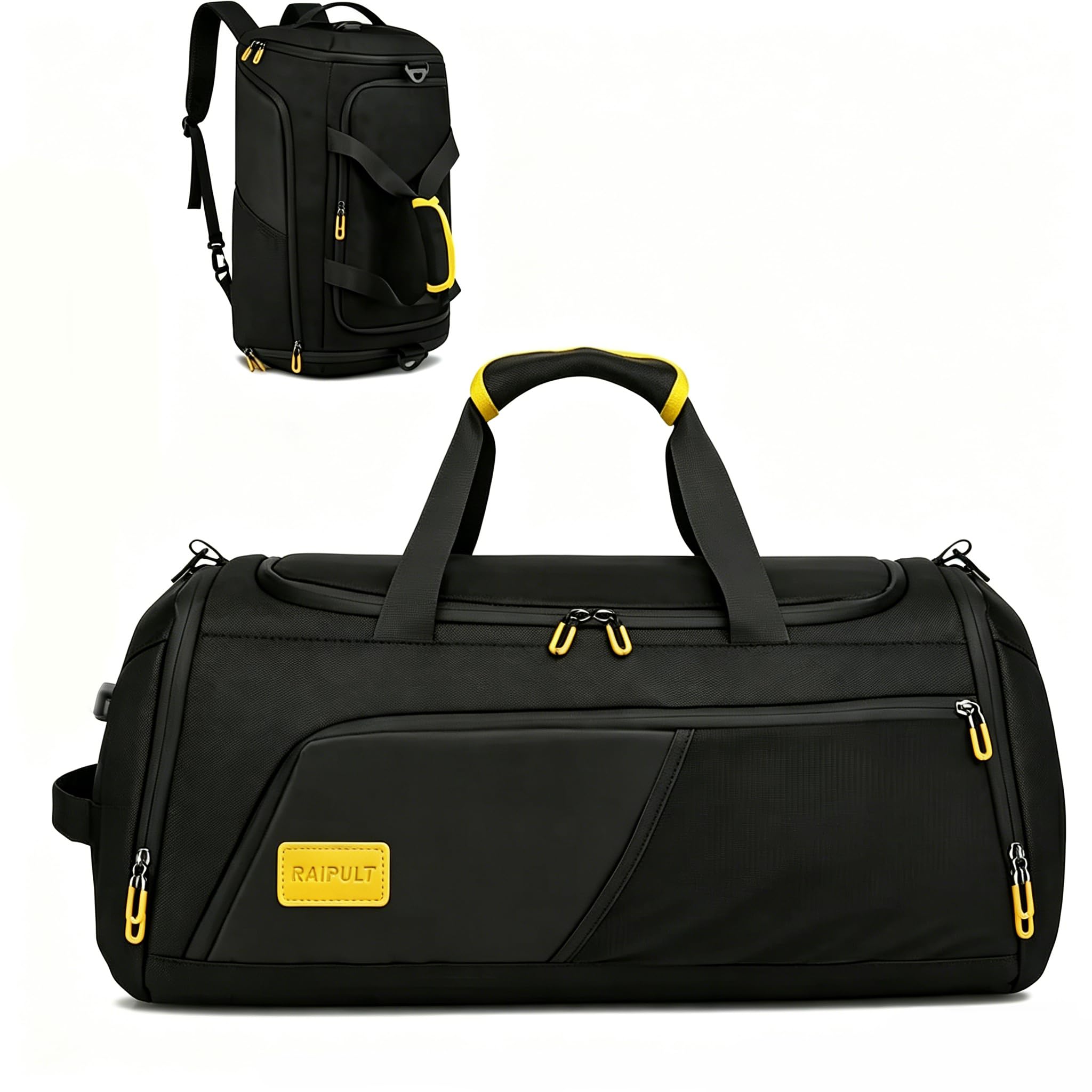 Gym Duffle Bag with Shoe Compartment &Wet Pocket, 3in1 Large