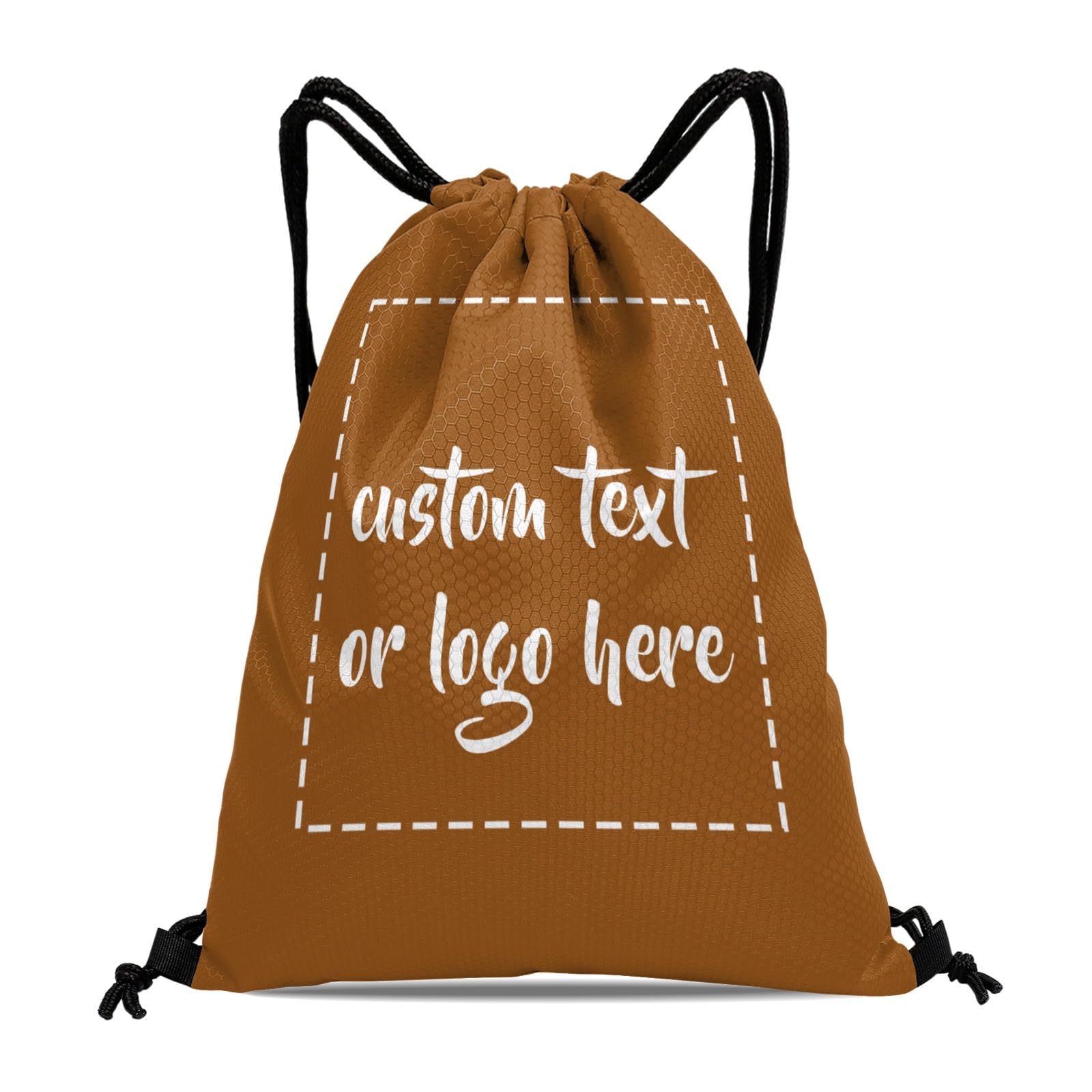Custom Drawstring Bags with Logo Name Text Oxford Cloth Personalized Drawstring Backpack Waterpoof Customized Drawstring Pockets Cinch Sack for Gym, Outdoor, Indoor, Sports, 1 Pack