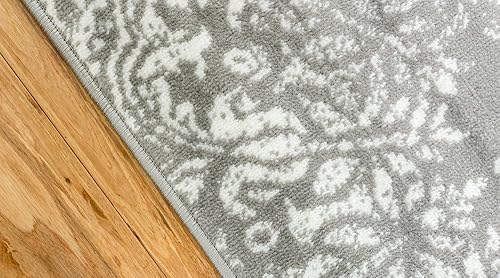 Miniatura 18 de Unique Loom - Tapete rectangular de 9 x 12 pies, estilo clásico y tradicional, colección Sofía, modelo 3138656, color beige., Polipropileno, Gris