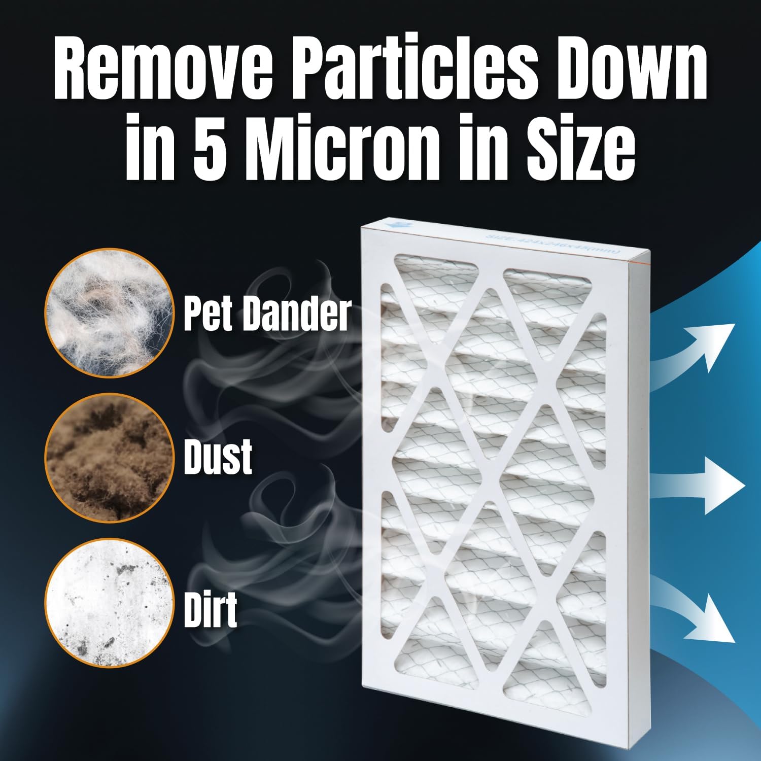 POWERTEC 5 Micron Outer Air Filter for WEN 3410, POWERTEC AF4000/AF4001, Shop Fox W1830 Air Filtration System, Replacement for WEN 90243-027-2 Woodworking Air Filters for Workshop & Garage, 2PK