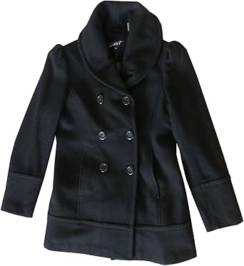 Black rivet peacoat women's Clearance