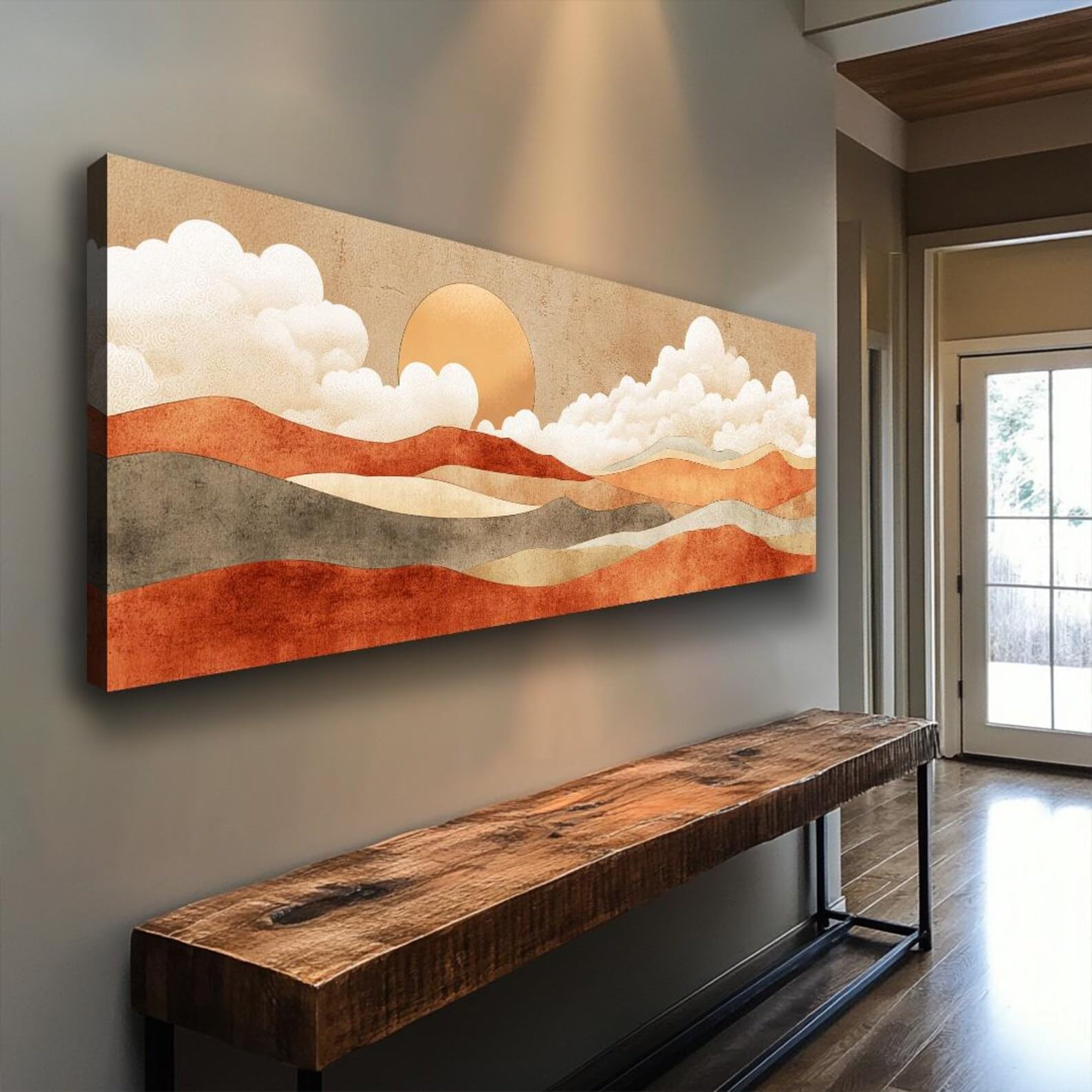 Toile encadrée pour bureau et hall au format panoramique unique - 8
