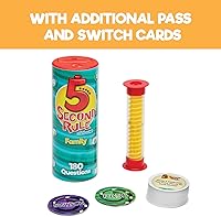 Vista 4 de 5 Second Rule Family Edition (Mini Tube) - Juego de cartas de preguntas simples para diversión familiar, fiesta, niños, viajes, noche
