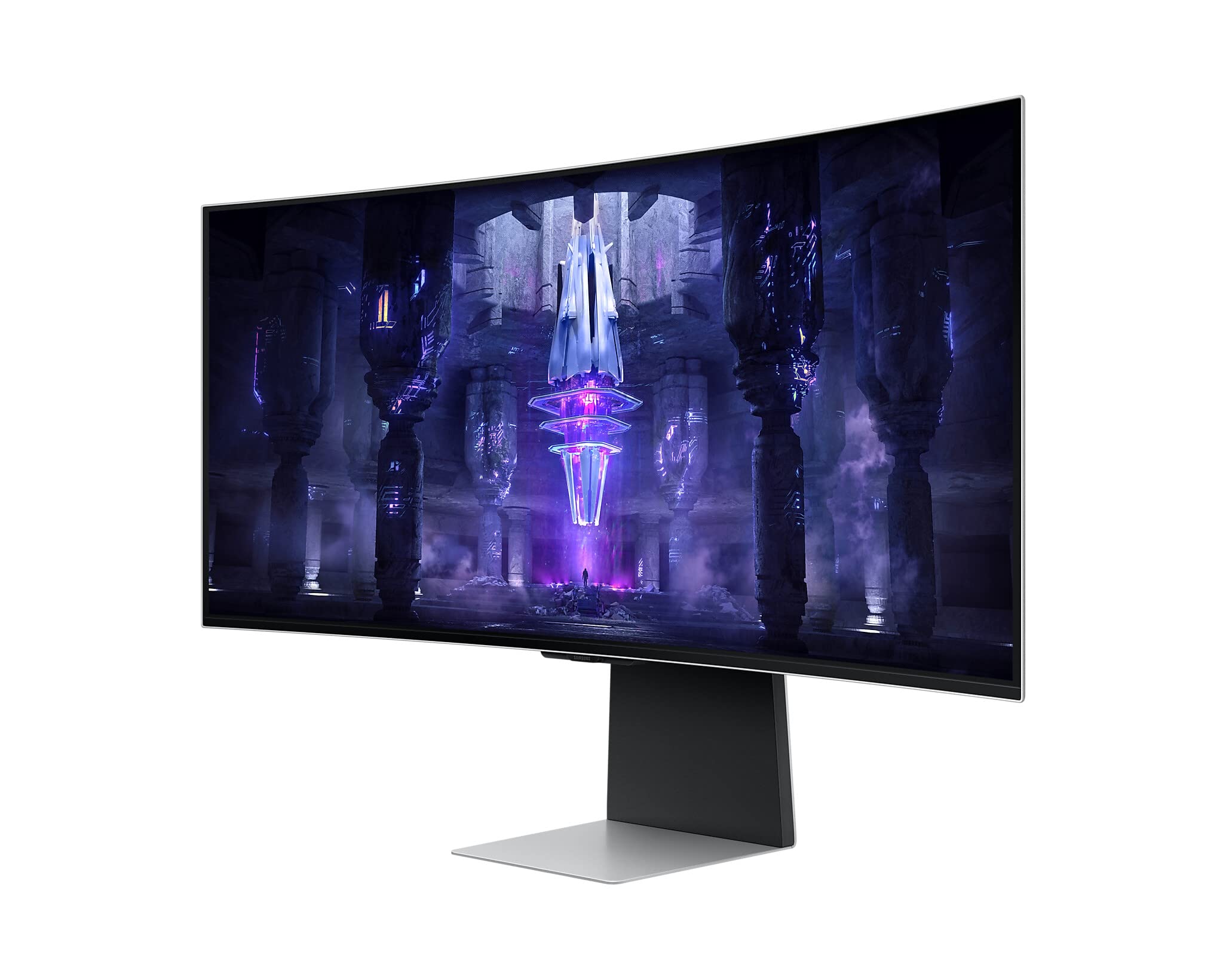 Samsung Monitor do gier Odyssey OLED G8 (S34BG850), zakrzywiony (1800R), 34", 3440 x 1440 (WQHD), 21:9, HDR10+, OLED, 175 Hz, 0,03 ms (GtG), Freesync Premium, Micro HDMI, USB-C, Mini-DP, WiFi, Case,