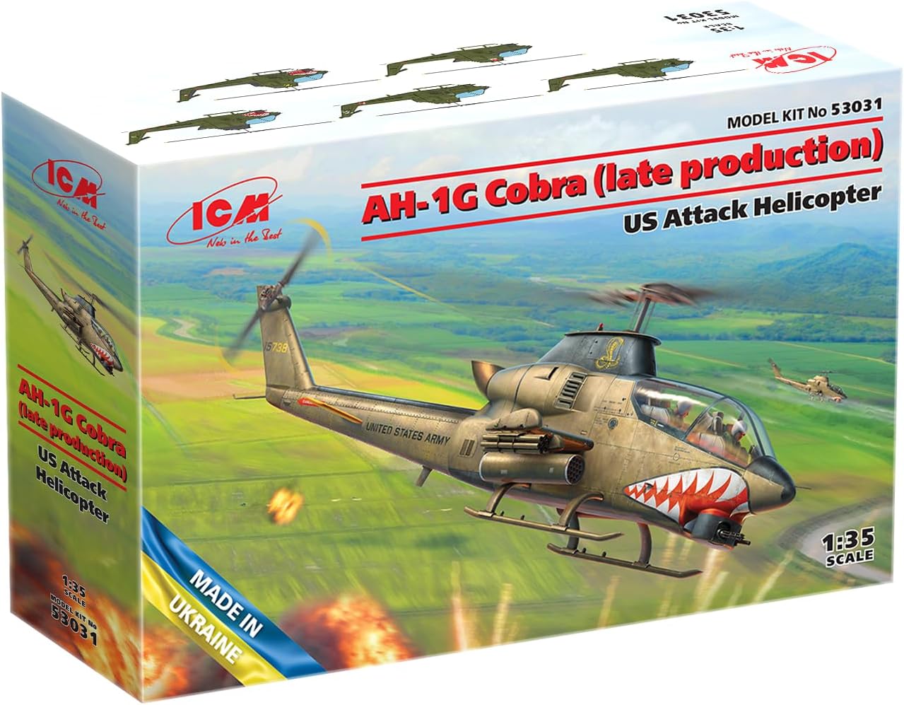 ICM 53031 - AH-1G Cobra (Late Production), US Attack Helicopter (100% New molds) - Scale 1:35