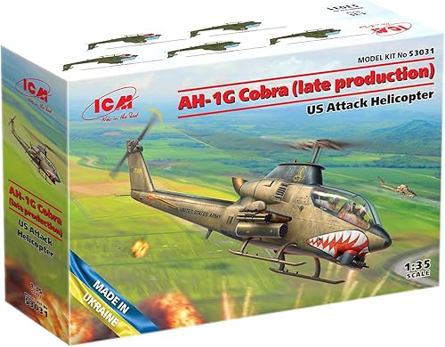 ICM 53031 - AH-1G Cobra (producción tardía), helicóptero de ataque estadounidense (moldes 100% nuevos) - Escala 135