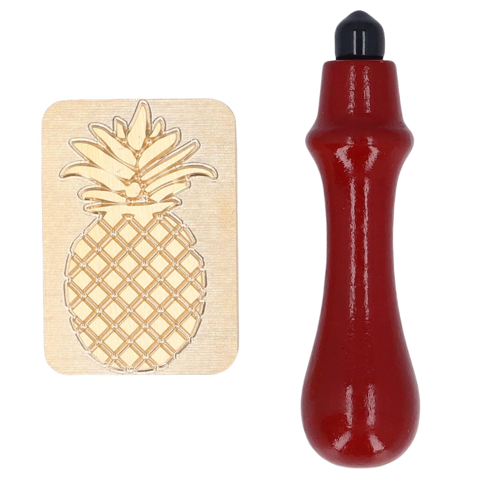 Sello de cobre para cubitos de hielo con mango de madera Herramienta de marca de hielo DIY de primera calidad para cócteles, whisky, bar, bodas, accesorios profesionales pa (Fruta)