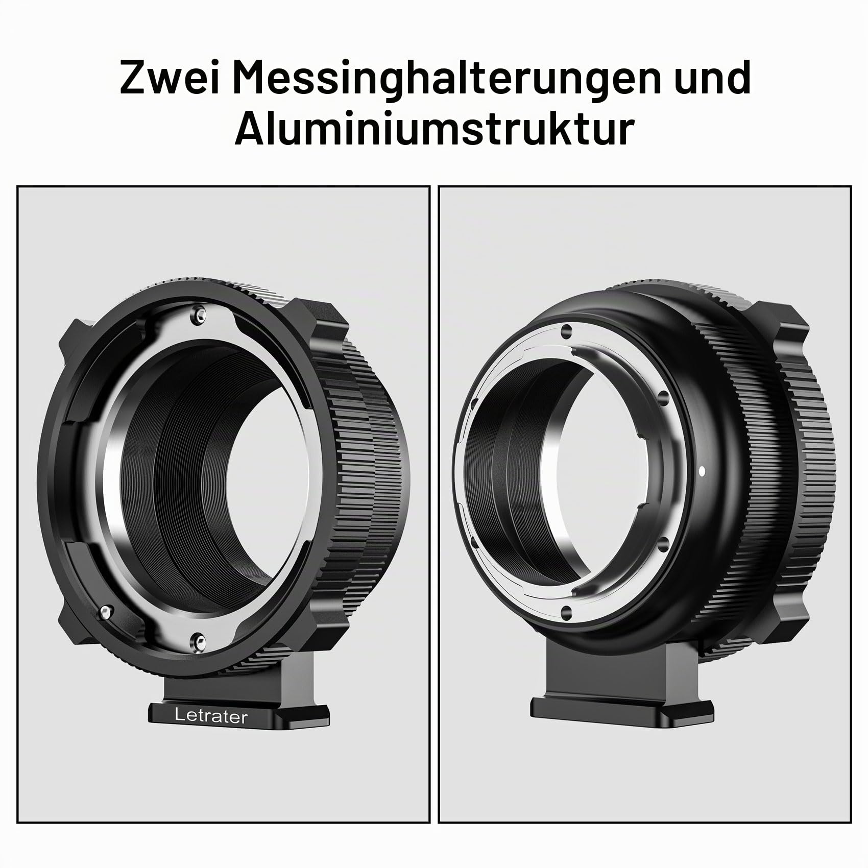 Objektivadapter PL-L für PL Objektivkonverter auf L Mount Kameras- Panasonic S1 S1R S1H S5/Leica SL SL2 CL TL/Sigma FP DLSR, Mattschwarz