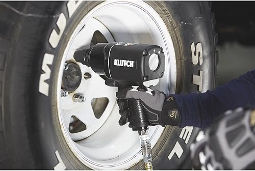 Miniatura 6 de Klutch Llave de impacto neumática: accionamiento de 3/4 pulgadas, 7 CFM, 1,500 pies.-Lbs. Torque