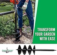 Vista 2 de Power Planter Extensión de broca de taladro de 7 x 28 pulgadas con unidad hexagonal antideslizante de 1/2 pulgada, taladro de jardín para plantar