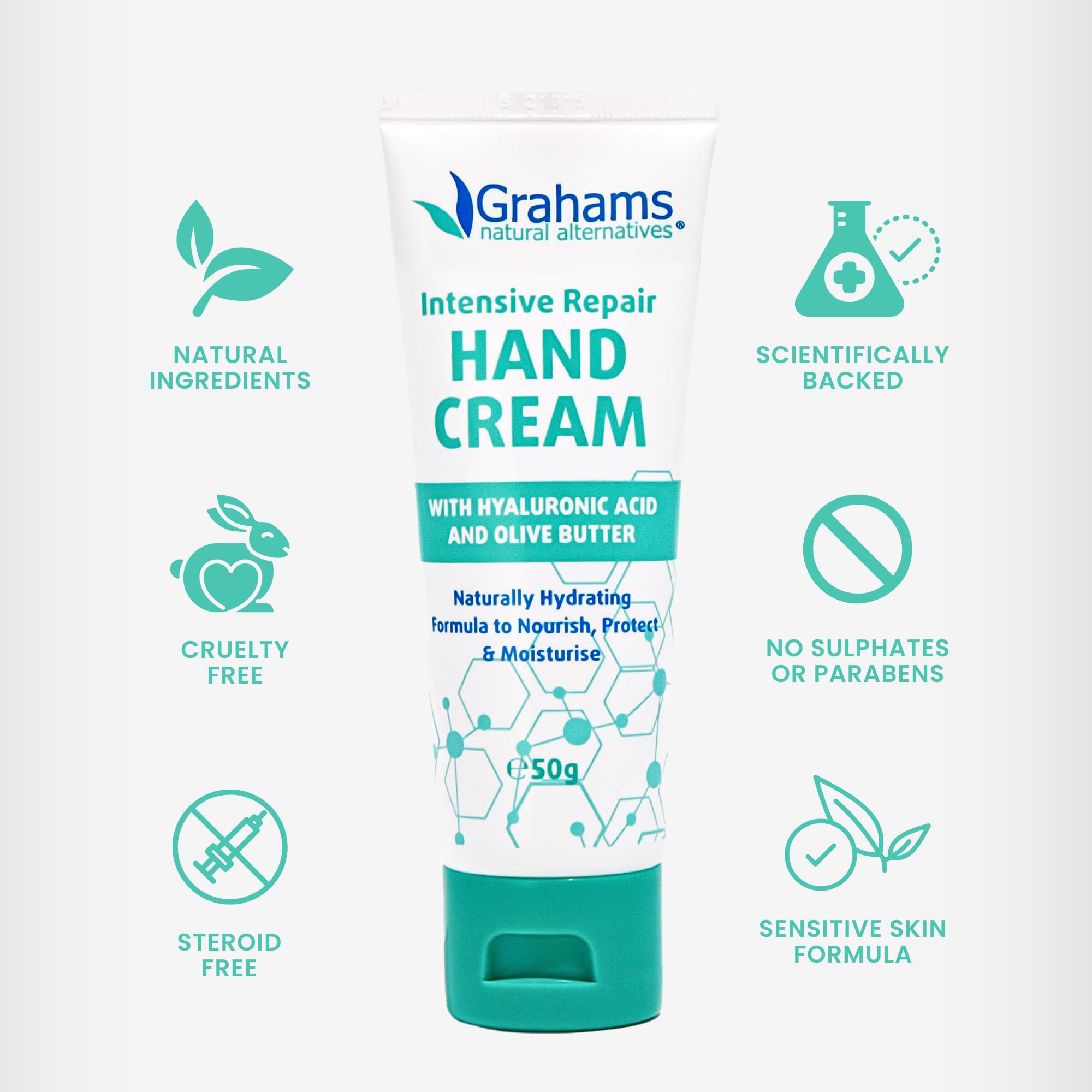 Grahams Natural Intensive Hand Repair Cream, Hand Cream for Very Dry Cracked, Eczema Prone Skin - Image 4