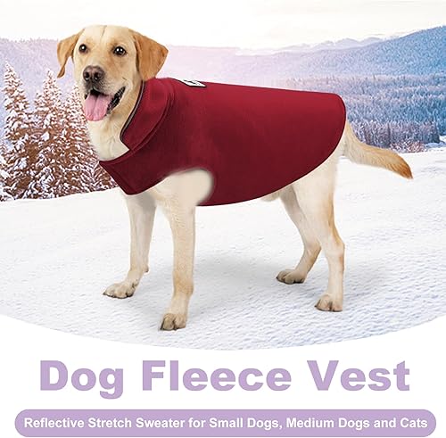 Miniatura 3 de Abrigo de forro polar cálido para invierno, resistente al viento, chaqueta para cachorro, chaleco reflectante suave para mascotas, escote con tira