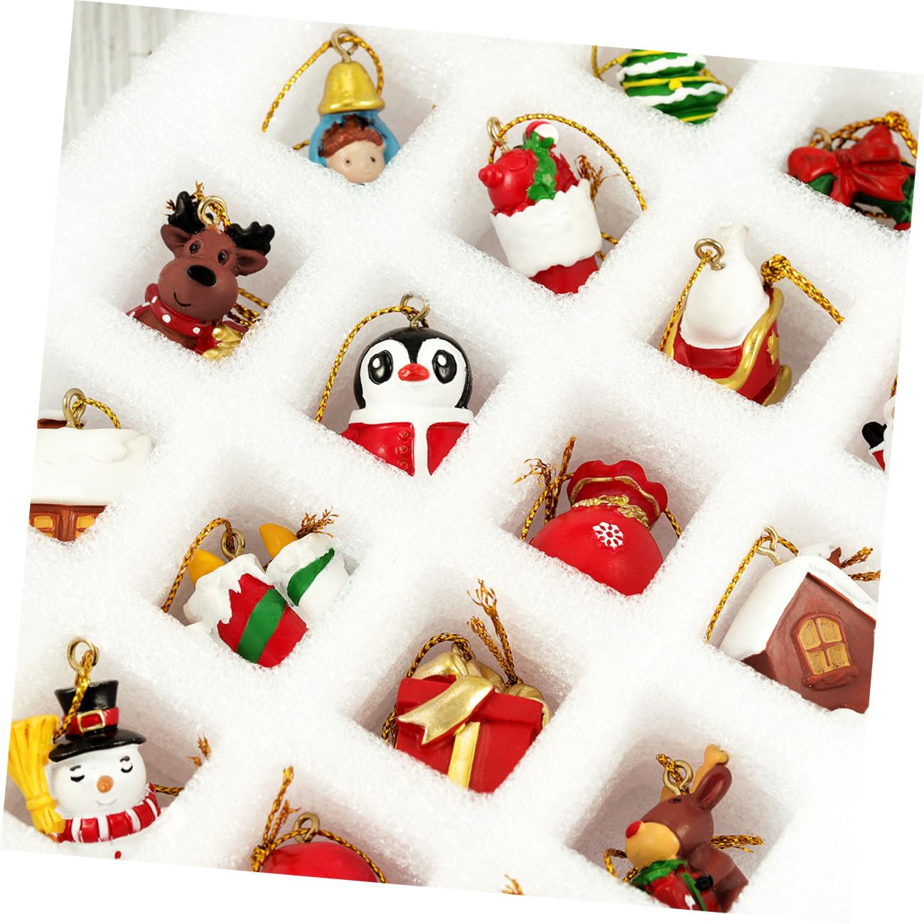 TOYANDONA 24Pcs Calendario Dellavvento di Natale Albero di Natale Ornamenti Appesi Calendario Dellavvento Charms per La Decorazione di Ornamenti Natalizi
