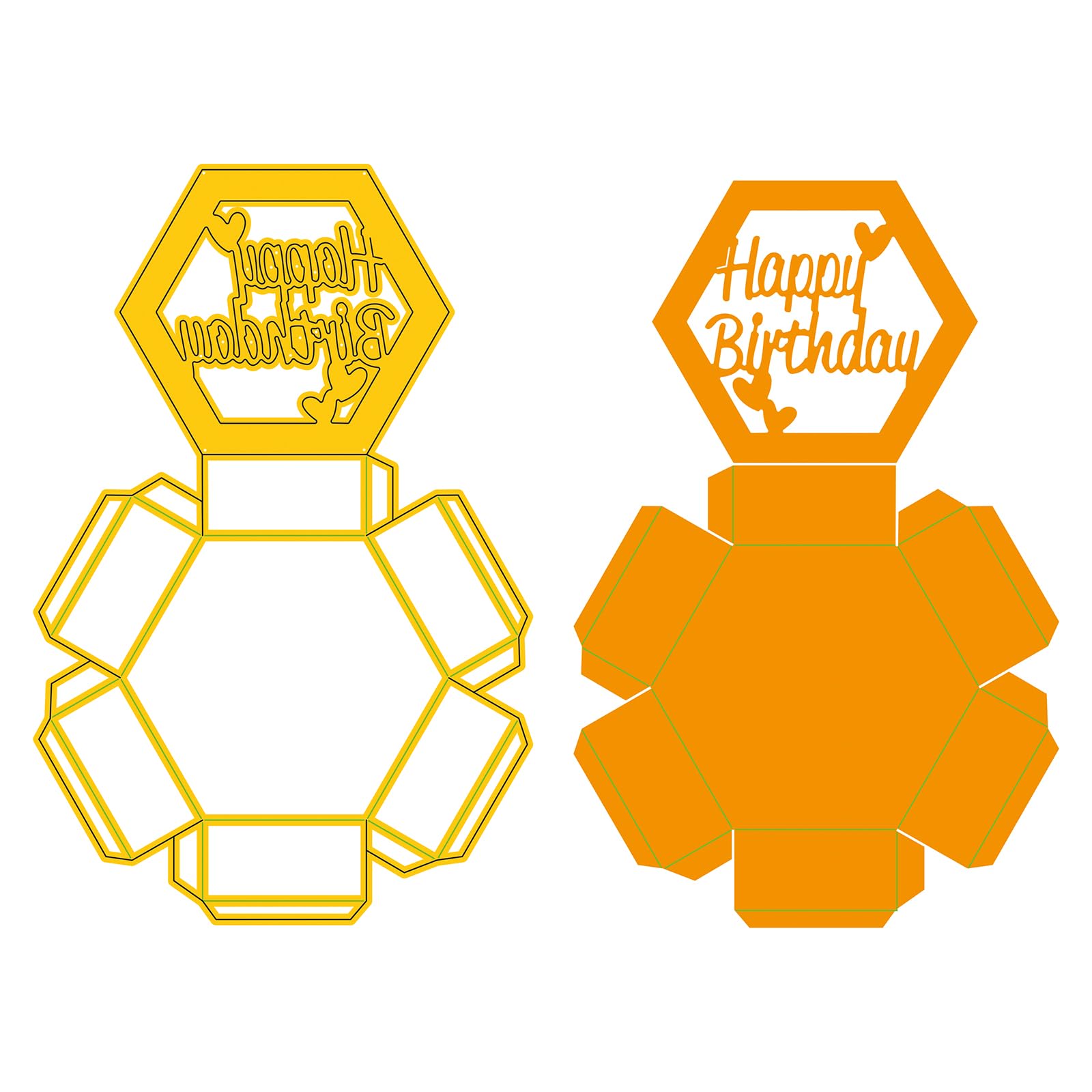 Nellie's Choice Gift Box Cutting Die - Hexagon Shadowbox - Card Making Supplies - Metal Craft Dies for Scrapbooking, DIY and Paper Crafts