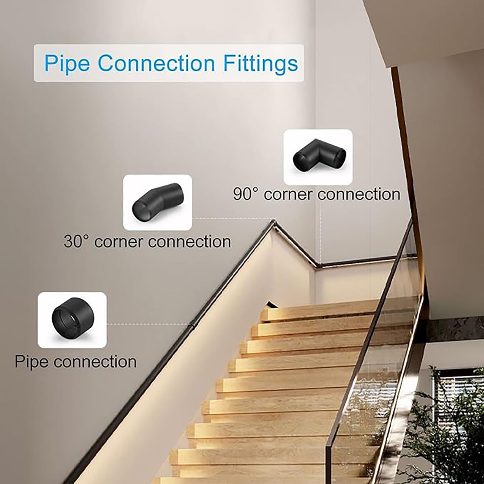 Luci a LED luminose a infrarossi, per esterni e interni, in alluminio, con design illuminato, 120 cm / 47.24in, perfette per illuminazione sicura e patio