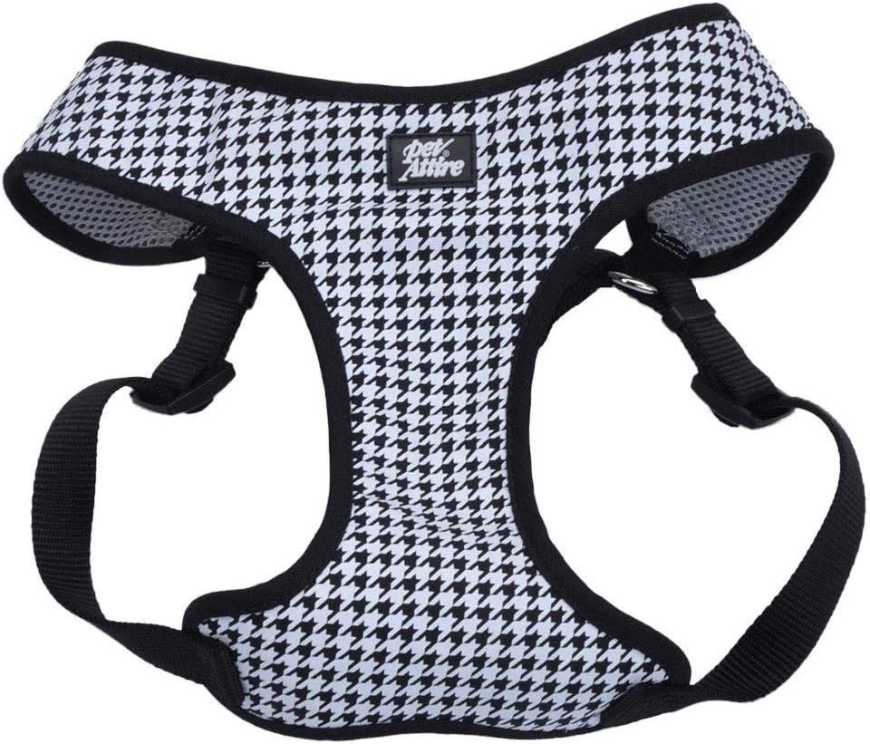 Coastal Pet Ribbon Designer Wrap Adjustable Dog Harness - Large & Small Dog Harness - Breathable Mesh Harness for Dogs Pet Supplies for Dogs - Houndstooth, 3/4" x 22-28"