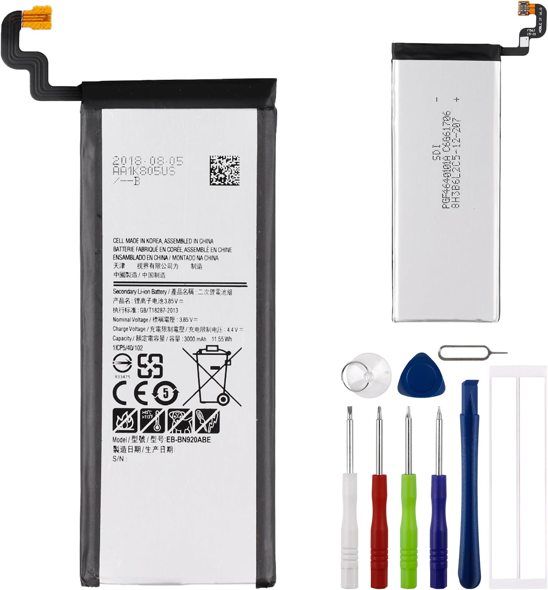 New Replacement Battery EB-BN920ABE Compatible with Samsung Galaxy Note 5 N920 N920V N920T N920A N920P with Tools