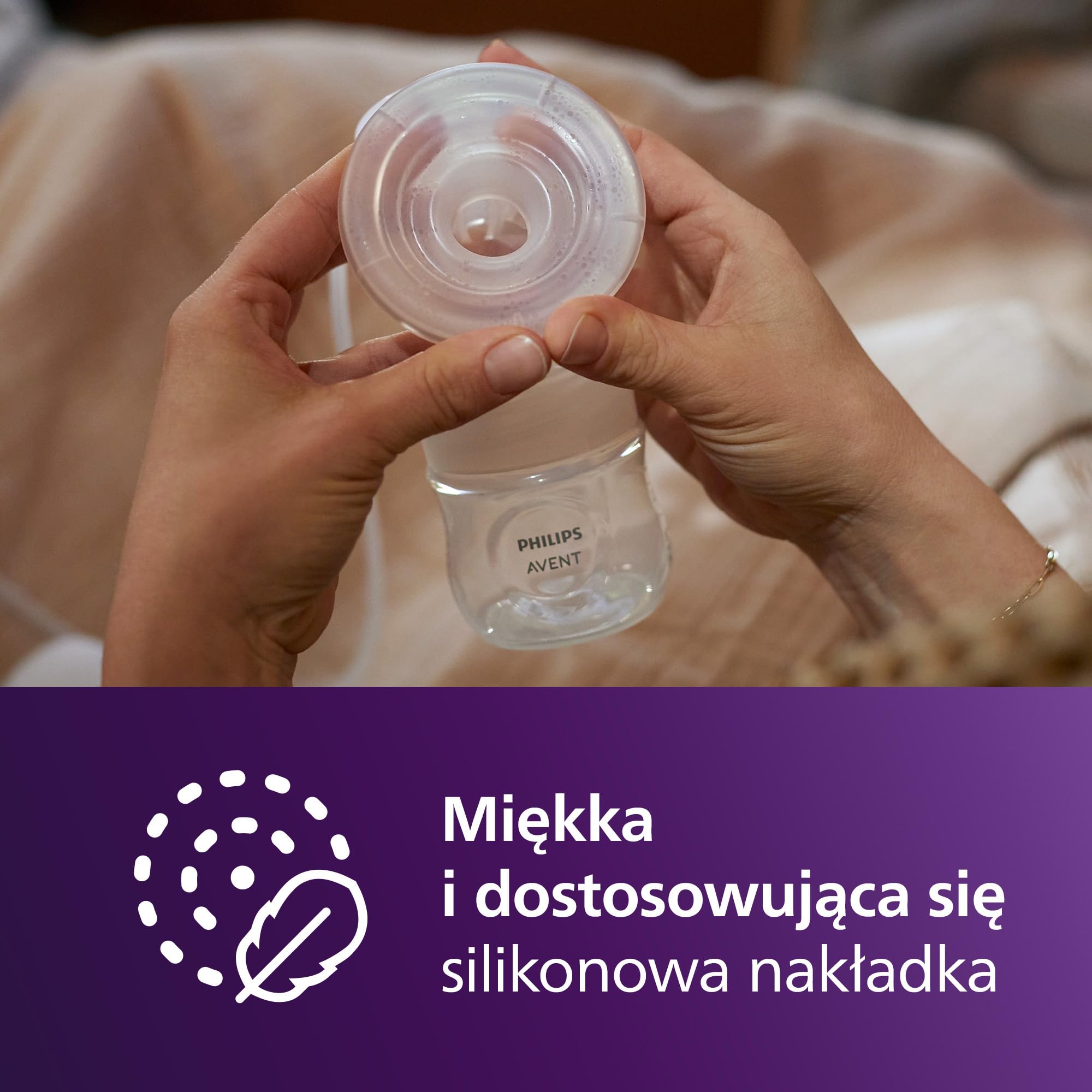 Philips Avent zestaw do pojedynczego laktatora, bez części silnikowej, łatwe czyszczenie i montaż, 1 butelka, 1 dysk uszczelniający i 1 pierścień mocujący do przechowywania pokarmu, model SCF337/01