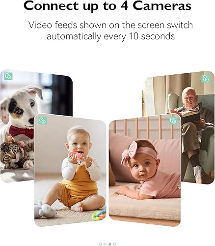 Miniatura 4 de Momcozy Unidad de cámara complementaria BM03 para monitor de bebé, resolución HD completa de 1080P, cámara con zoom panorámico, tarjeta SD (no