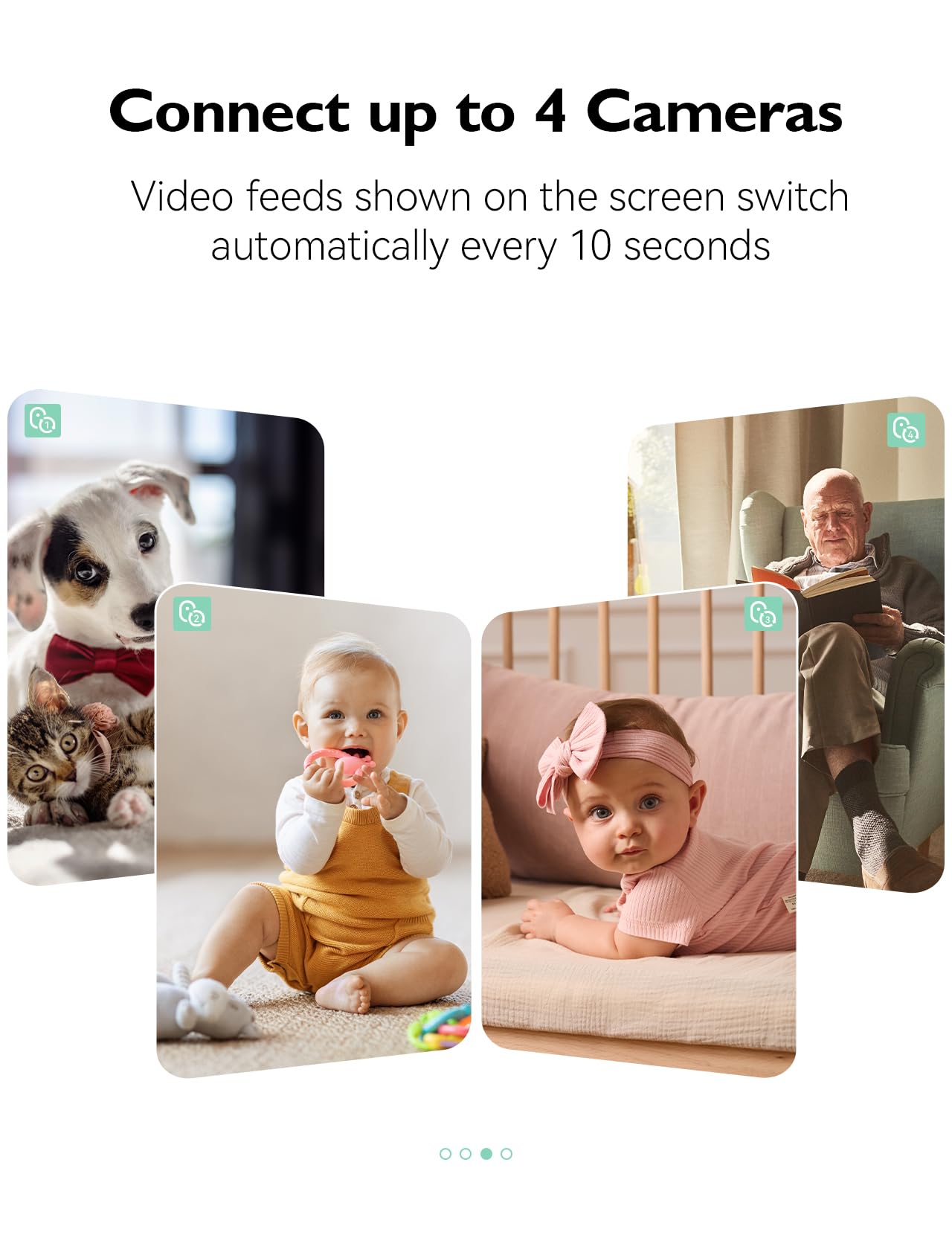 momcozy Baby Monitor BM03 Add-On Camera, Full HD 1080P Resolution, 2-Way Audio PTZ Zoom, Temperature Monitoring - Image 4