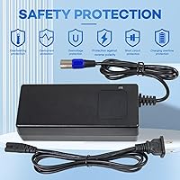 Vista 7 de YZPOWER Cargador de 58.8V 2A Conector XLR de 3 pines para baterías de litio de 52 V, adaptador de corriente con pantalla HD de voltaje de carga