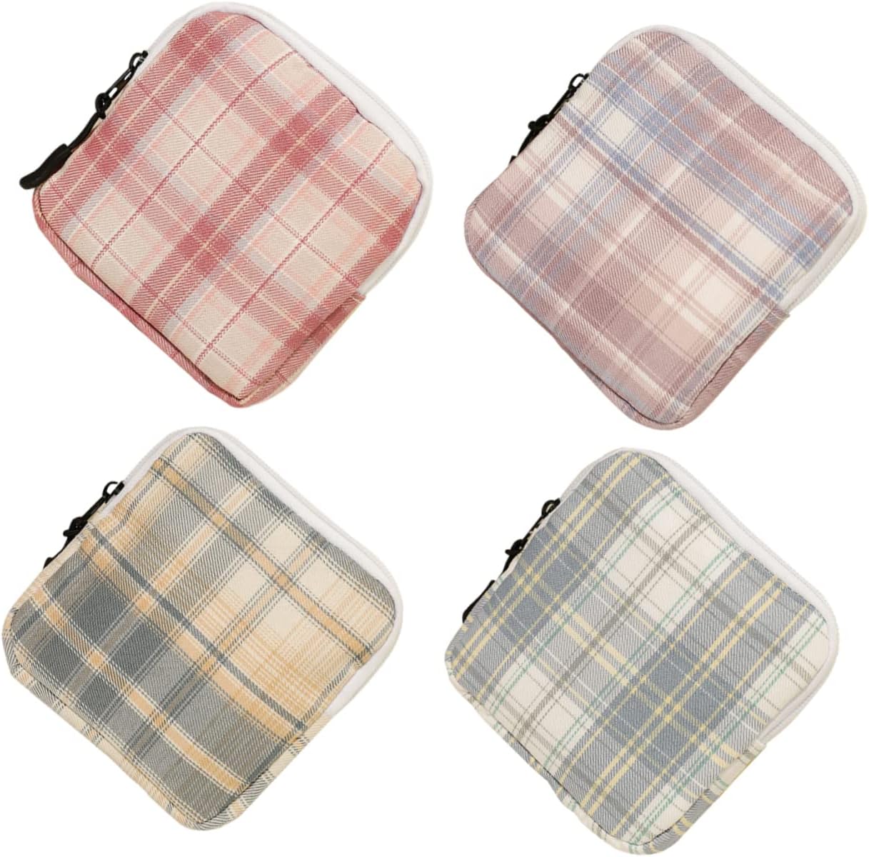 Adorable Period Bag 4pcs Cotton Zipper Storage Pouch