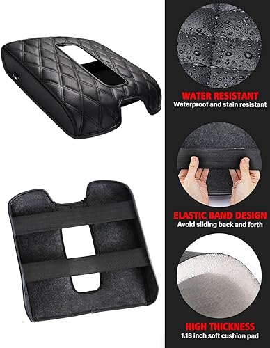 Miniatura 8 de KBH Funda para reposabrazos de consola central de automóvil para Chevy Silverado y GMC Sierra 1500 2500 3500 2014-2018, Tahoe Yukon Suburban