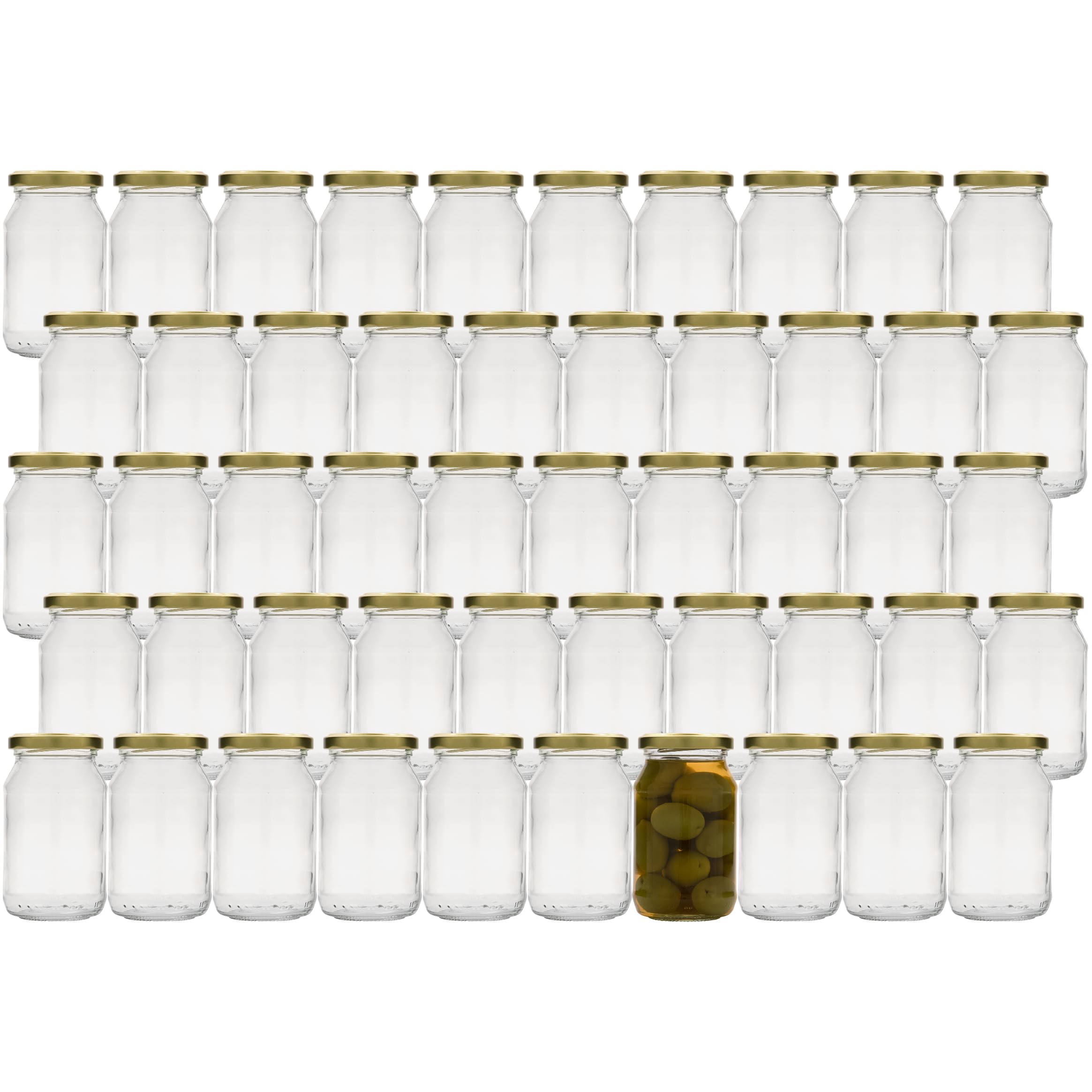 Set di 48 barattoli da 250 ml con coperchio Twist-Off 58, barattoli per marmellata ermetici, contenitori per conservare | per alimenti | senza BPA | Made in Germany