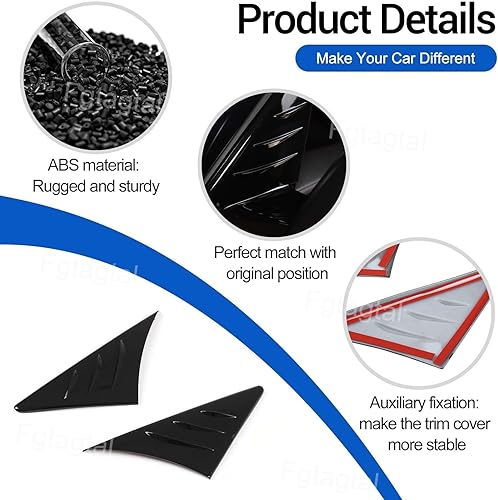 Miniatura 3 de Adhesivos para Toyota Supra GR A90 A91 MK5 2019-2024 ABS para espejo retrovisor lateral, canaliza el aire del automóvil, reduce el ruido del viento