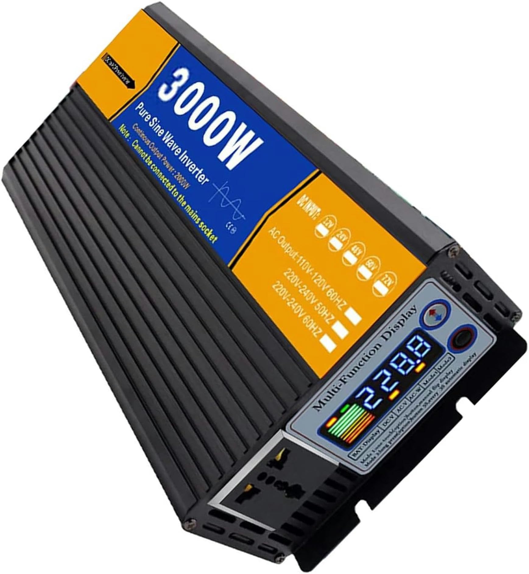 Convertidor onda pura 1500w 24v a 240v inversor solar fuera de la red aislada