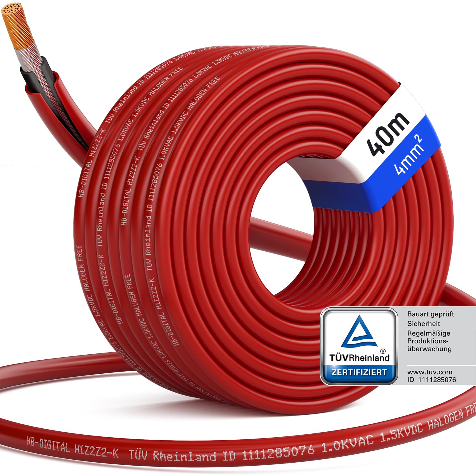 HB-Digital Solarkabel Photovoltaik-Kabel für PV-Anlagen 4 mm² 20 m rot ab 20,11 € | Preisvergleich bei