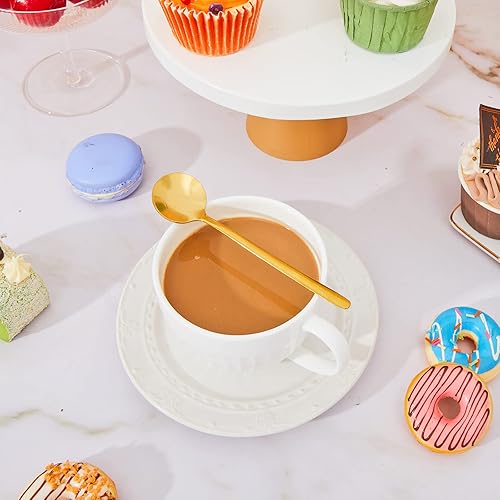Miniatura 4 de Gueevin Juego de 100 cucharas de té de boda de 4.7 pulgadas para invitados, mini cucharadita de postre de acero inoxidable con 100 etiquetas de