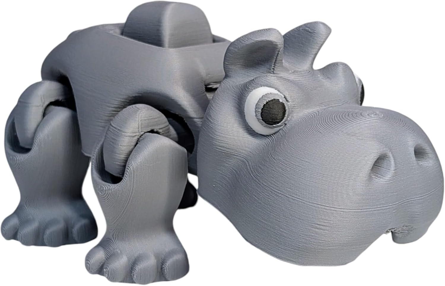 Herbert the Hippo Fidget Toy - 3D Printed Articulated Multicolor
