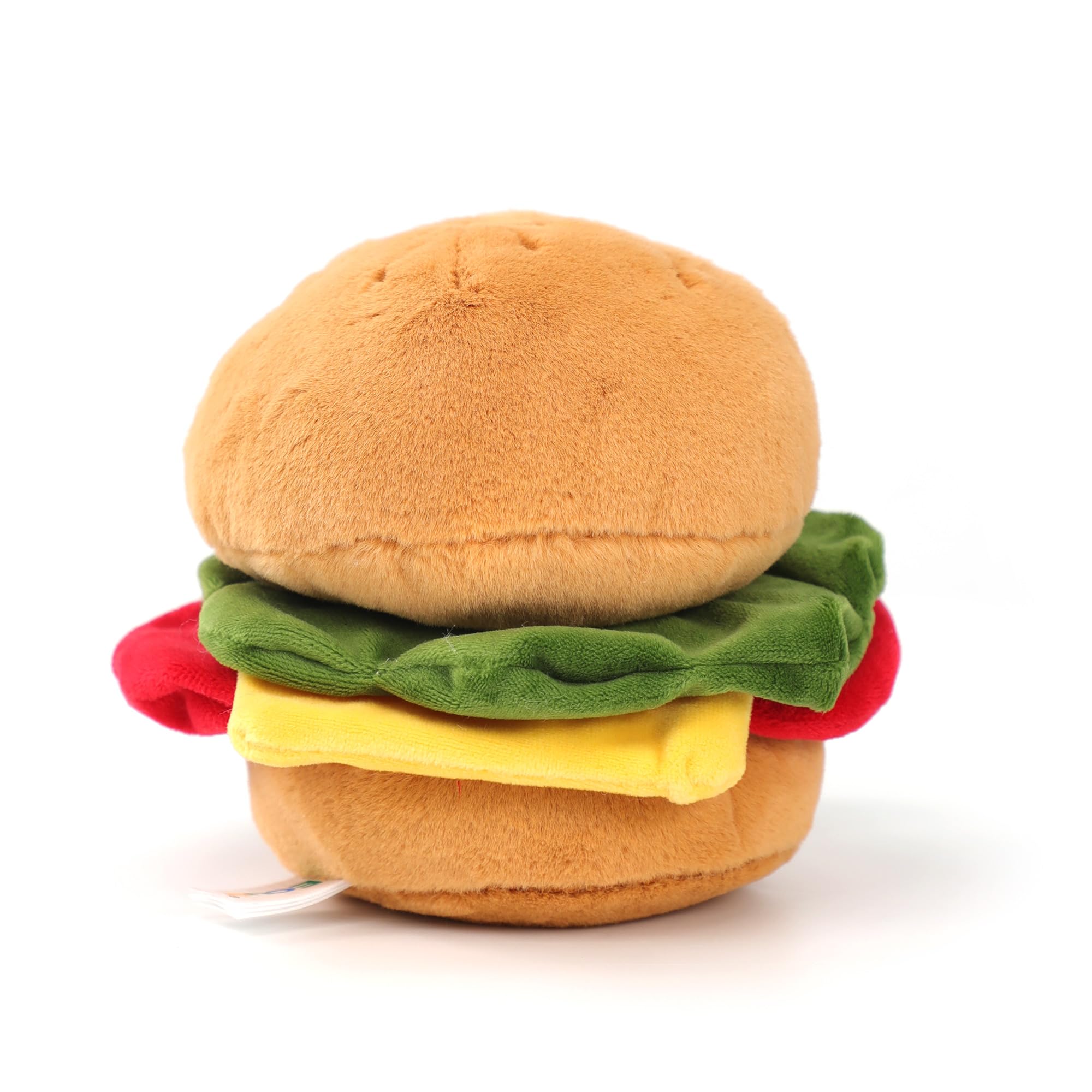 Lulubelles Hamburger Plüsch Spielzeug Für Hunde – Mit Quietscher, Robust & Maschinenwaschbar, Größe LG